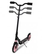MalPlay Trotineta pliabila cu platforma antiderapanta suspensii roti PU 200 mm Frana spate manere ergonomice din spuma greutate maxima admisa 100kg City Scooter Black Pink