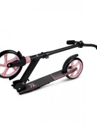 MalPlay Trotineta pliabila cu platforma antiderapanta suspensii roti PU 200 mm Frana spate manere ergonomice din spuma greutate maxima admisa 100kg City Scooter Black Pink