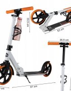 MalPlay Trotineta pliabila pentru copii Orange cadru din aluminiu curea de transport si suport pentru bidon incluse