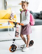 MalPlay Trotineta pliabila pentru copii Orange cadru din aluminiu curea de transport si suport pentru bidon incluse