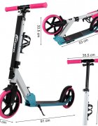 MalPlay Trotineta pliabila pentru copii Pink cadru din aluminiu curea de transport si suport pentru bidon incluse