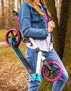 MalPlay Trotineta pliabila pentru copii Pink cadru din aluminiu curea de transport si suport pentru bidon incluse