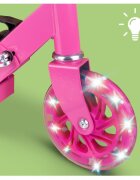 MalPlay Trotineta pliabila si reglabila cu lumini LED GreyPink