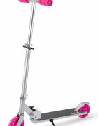 MalPlay Trotineta pliabila si reglabila cu lumini LED GreyPink