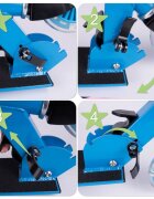 MalPlay Trotineta pliabila si reglabila pentru copii Blue echipata cu lumini LED
