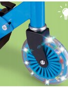 MalPlay Trotineta pliabila si reglabila pentru copii Blue echipata cu lumini LED