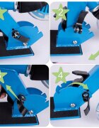 MalPlay Trotineta pliabila si reglabila pentru copii Blue echipata cu lumini LED