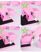 MalPlay Trotineta pliabila si reglabila pentru copii Pink cu lumini LED