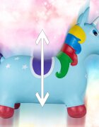 MalPlay Unicorn din cauciuc gonflabil pentru interiorexterior cu pompa inclusa material rezistent si durabil 59 x 50 x 24 cm Blue