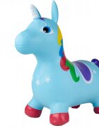 MalPlay Unicorn din cauciuc gonflabil pentru interiorexterior cu pompa inclusa material rezistent si durabil 59 x 50 x 24 cm Blue