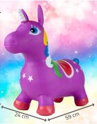 MalPlay Unicorn din cauciuc gonflabil pentru interiorexterior cu pompa inclusa material rezistent si durabil 59 x 50 x 24 cm Mov