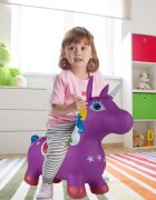 MalPlay Unicorn din cauciuc gonflabil pentru interiorexterior cu pompa inclusa material rezistent si durabil 59 x 50 x 24 cm Mov