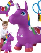 MalPlay Unicorn din cauciuc gonflabil pentru interiorexterior cu pompa inclusa material rezistent si durabil 59 x 50 x 24 cm Mov