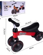 MalPlay Vehicul fara pedale pentru copii cu Saua moale si ergonomica Manere antiderapante greutate 1.75 kg dimensiune 35.5 x 18 x 49 Grow Future Baby Walker Red