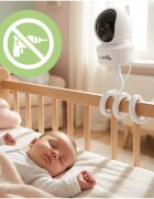MalPlay Video monitor HD pentru supraveghere bebe NannyEye ecran LCD color camera rotativa zoom digital senzor de temperatura vedere nocturna cu melodii semnal pana la 300 m