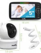 MalPlay Video monitor HD pentru supraveghere bebe NannyEye ecran LCD color camera rotativa zoom digital senzor de temperatura vedere nocturna cu melodii semnal pana la 300 m