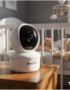 MalPlay Video monitor HD pentru supraveghere bebe NannyEye ecran LCD color camera rotativa zoom digital senzor de temperatura vedere nocturna cu melodii semnal pana la 300 m