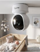 MalPlay Video monitor pentru supraveghere bebe NannyEye Vision 5.0 camera rotativa HD ecran LCD color Li-ion 3000 mAh cu melodii zoom digital x4 semnal pana la 300 m