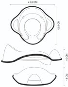 Maltex Baby Set reductor toaleta cu capac moale si inaltator antiderapant zebra gri