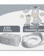 Maltex Baby Set reductor toaleta cu capac moale si inaltator antiderapant zebra gri