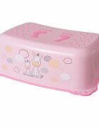 Maltex Baby Set reductor toaleta si inaltator baie antiderapant Zebra Roz
