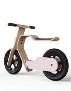 MamaToyz Bicicleta copii din lemn natural fara pedale RideMe scaun reglabil de la 34 cm la 40 cm cadru flexibil ce actioneaza ca o suspensie de la 2 ani pana la 30 de kg