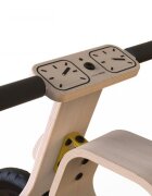 MamaToyz Bicicleta copii din lemn natural fara pedale RideMe scaun reglabil de la 34 cm la 40 cm cadru flexibil ce actioneaza ca o suspensie de la 2 ani pana la 30 de kg