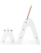 MamaToyz Masuta si tabla 2 in 1 cu scaunel Massam MDF