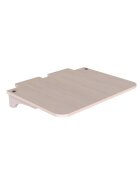 MamaToyz Pat Montessori din lemn cu tobogan tabla de scris masuta si leagan natur 250x100x150 cm