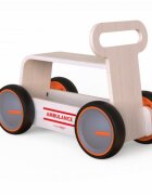 MamaToyz Ride-On copii din lemn 3 in 1 Ambulanta DriveMe Wood masinuta ride-on premergator si carucior de jucarii recomandat copiilor de la 10 luni roti silentioase cu viteza reglabila in functie de varsta copilului