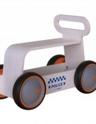 MamaToyz Ride-On copii din lemn 3 in 1 Politie DriveMe Wood masinuta ride-on premergator si carucior de jucarii recomandat copiilor de la 10 luni roti silentioase cu viteza reglabila in functie de varsta copilului