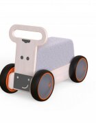 MamaToyz Ride-On copii din lemn 3 in 1 Vacuta DriveMe Soft masinuta ride-on premergator si carucior de jucarii recomandat copiilor de la 10 luni roti silentioase cu viteza reglabila in functie de varsta copilului