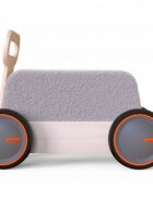 MamaToyz Ride-On copii din lemn 3 in 1 Vacuta DriveMe Soft masinuta ride-on premergator si carucior de jucarii recomandat copiilor de la 10 luni roti silentioase cu viteza reglabila in functie de varsta copilului