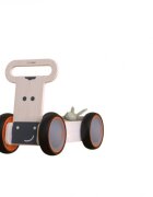 MamaToyz Ride-On copii din lemn 3 in 1 Vacuta DriveMe Soft masinuta ride-on premergator si carucior de jucarii recomandat copiilor de la 10 luni roti silentioase cu viteza reglabila in functie de varsta copilului