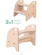 MamaToyz Scaun inaltator tip scara pentru copii cu 2 trepte model 1