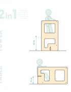 MamaToyz Turn de invatare Kule Flip multifunctional gri