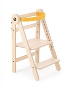 MamaToyz Turn de invatare Learning Tower din lemn pliabil galben
