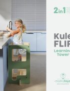 MamaToyz Turn de invatare multifunctional Kule Flip Mint utilizabil ca masa sau platforma de joaca