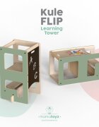 MamaToyz Turn de invatare multifunctional Kule Flip Mint utilizabil ca masa sau platforma de joaca