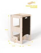 MamaToyz Turn de invatare multifunctional Kule Flip Natur utilizabil ca masa sau platforma de joaca