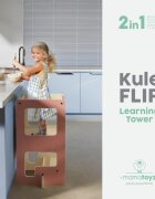 MamaToyz Turn de invatare multifunctional Kule Flip Roz utilizabila ca masa sau platforma de joaca