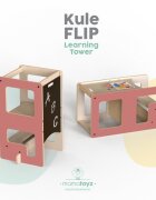 MamaToyz Turn de invatare multifunctional Kule Flip Roz utilizabila ca masa sau platforma de joaca