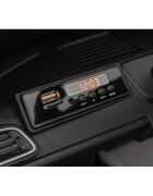 Maserati Masinuta electrica pentru copii Ghibli negru 60W cu telecomanda pornire lenta lumini suspensii panou audio scaun piele si roti din spuma Eva