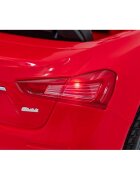 Maserati Masinuta electrica pentru copii Ghibli rosu 60W cu telecomanda pornire lenta lumini suspensii panou audio scaun piele si roti din spuma Eva