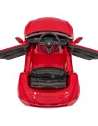 Maserati Masinuta electrica pentru copii Ghibli rosu 60W cu telecomanda pornire lenta lumini suspensii panou audio scaun piele si roti din spuma Eva