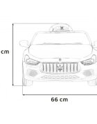 Maserati Masinuta electrica pentru copii Ghibli rosu 60W cu telecomanda pornire lenta lumini suspensii panou audio scaun piele si roti din spuma Eva