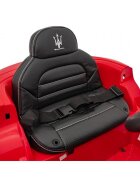 Maserati Masinuta electrica pentru copii Ghibli rosu 60W cu telecomanda pornire lenta lumini suspensii panou audio scaun piele si roti din spuma Eva