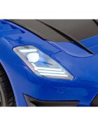 Maserati Masinuta electrica pentru copii MC20 GT2 albastru 110W cu telecomanda pornire lenta suspensii panou audio scaun piele si roti din spuma Eva