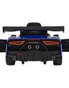 Maserati Masinuta electrica pentru copii MC20 GT2 albastru 110W cu telecomanda pornire lenta suspensii panou audio scaun piele si roti din spuma Eva
