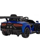 Maserati Masinuta electrica pentru copii MC20 GT2 albastru 110W cu telecomanda pornire lenta suspensii panou audio scaun piele si roti din spuma Eva